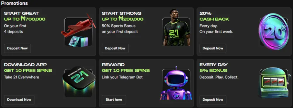 21 Bet Bonus